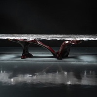 Table à thé en acrylique transparent effet cristal platine, modèle design, pour salon, table à manger créative de style italien, restaurant, villa