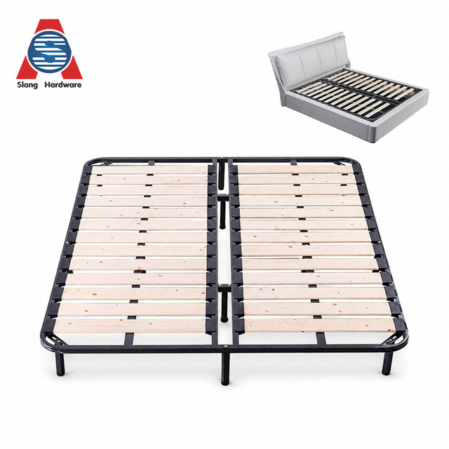 High Quality Customizable Modern Double King-Size Metal Bed Frame with Storage Durable and Stable for Bedroom and Hotel Use