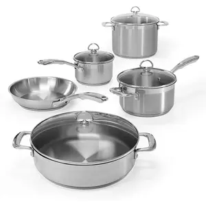 गर्म बेच 2023 स्टेनलेस स्टील खाना पकाने के बर्तन में वेयर गैर छड़ी cookware सेट