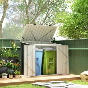EST15586-H140 Abri <span class=keywords><strong>de</strong></span> jardin métallique pratique, abri à outils, boîte <span class=keywords><strong>de</strong></span> <span class=keywords><strong>rangement</strong></span> extérieure - Product Image 5