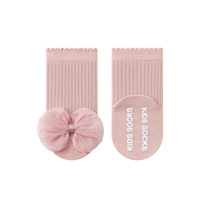 25 paires de chaussettes pour bébés et tout-petits, style coréen, sans couture, en dentelle, amples, antidérapantes, côtelées, avec nœud et motif floral, vendues individuellement