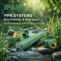 IFAN Raccord de tuyauterie PPR à filetage mâle 1/2" 3/4" pour systèmes de conduites d'eau chaude et froide, vente chaude