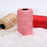 Dimuni 250g Crochet plat 2,5 mm, Fil de soie glacée 4,0 mm, Fil à tricoter écologique absorbant l'humidité, Grand cône, Couture de printemps