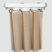 Rideau en maille tissée dorée miniature à maillons de chaîne pour décoration architecturale