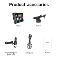7 inç TNScreen Araba Mp5 Radyo Araba DVD Oynatıcı Araba DVD Radyo Navigasyon Ekranı Evrensel Oto Telefon Kablosuz Bağlantı için Carplay
