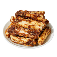 Offre Spéciale Corée Nourriture halal Collations santé Craquelins de riz Saveur de cassonade Bandes de gâteau de riz rôti