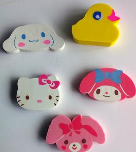 Gomme à effacer promotionnelle multicolore en forme d'animal pour enfants, en caoutchouc et TPR, cadeaux scolaires avec motif sac et gomme - Product Image 2