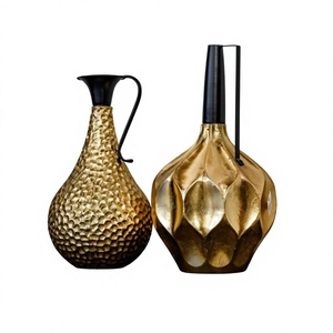 Suministros para la Gestión de Eventos de Boda, Jarrones Decorativos de Lujo, Estilo Francés, Macetas y Jarrones de Aluminio Grandes para Exhibición en el Suelo, Hechos a Mano - Product Image 1