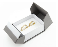 Boîte à bijoux vintage personnalisée et portable Emballage cadeau magnétique pour bague, boucles d'oreilles et pendentifs Mini boîte de rangement décorative