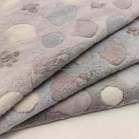 Polaire de corail recyclée 3D empreintes de chat impression tissu de flanelle pour vêtements de maison tapis de sol tapis oreillers chaussures