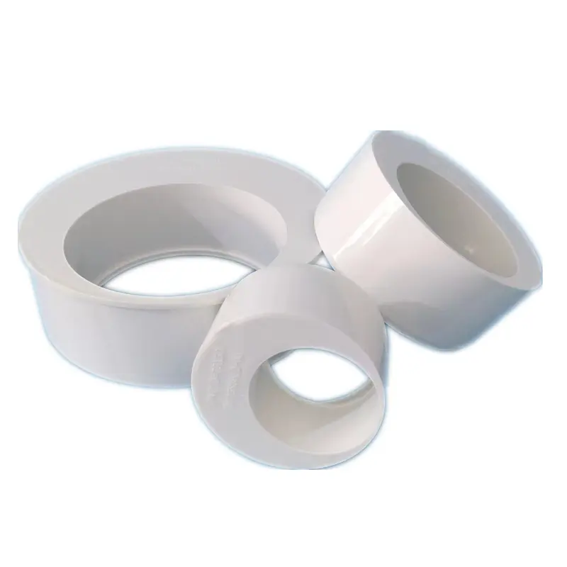 50 75 110 160 PVC eccentric joint PVC cored drain pipe fittings with different diameter pipe joints PVC sewer pipe fittings
