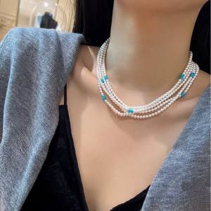 Pendientes de Plata 925 con Perlas Negras de Tahití de 9-10 mm, Nuevos Collares Básicos de Moda Impecables que se Pueden Combinar - Product Image 1