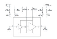 Amplificateur RF 1-8 GHz 10 Watt GaN IC