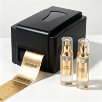 Imprimante d'étiquettes thermiques 203-300 DPI pour autocollants PET or et argent, compatible avec divers rubans et étiquettes, idéale pour les produits cosmétiques