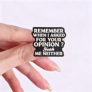 Groothandel Metal Creatieve Unieke Cartoon Grappige Retort Citaat Broches Speldjes Grappige Schattige Engelse Tekst Metalen Badge Speldjes voor Kleding - Product Image 5