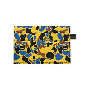 Nouveau Porte-cartes Slim Personnalisé pour Femme en Cuir PU Bleu Camouflage avec Tirette, Portefeuille Minimaliste Anti-RFID Motif Nuage Camouflage pour Femme - Product Image 2