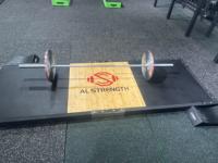Plataforma de Halterofilia de Goma y Madera, Plataforma de Levantamiento de Pesas Recubierta, Equipo de Fitness, Plataforma de Suelo de Goma para Gimnasio Comercial