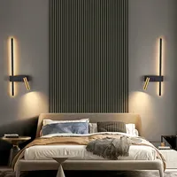 Éclairage minimaliste à intensité variable pour chambre et salon 350 °   Appliques murales LED modernes nordiques à température de couleur réglable (3 couleurs)