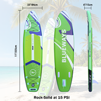 Planche à pagaie gonflable 2-en-1 haute stabilité, 33 pouces de large, pour le tourisme, avec siège de kayak et anneaux en D, pour adultes, surf et yoga