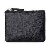 Dompet Koin Mini Kulit Asli Resleting Grosir, Kantong Penyimpanan Kunci, Tas Kartu Pria dan Wanita, Dompet Pendek Kecil