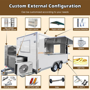 JINLIJING multifunzionale Catering Food carrello per Pizza da strada camion per pane da forno Mobile cucina barbecue cibo rimorchio completamente attrezzato - Product Image 5