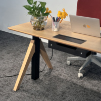 Bureau de jeu électrique réglable en hauteur, table de travail assis-debout avec cadre à double moteur, ergonomique, pour maison intelligente