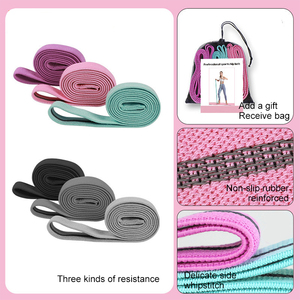 Set di 3 Fasce Elastiche Lunghe in Tessuto per Fitness, Bande Elastiche per Allenamento e Assistenza Pull-up - Product Image 4