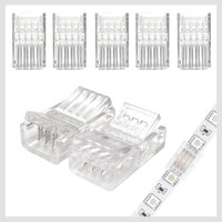 Câble de faisceau de câbles Connecteur simple SMD COB LED Plug 2 3 4 Pin Free Welding 5mm 8mm 10mm avec adaptateur 100mm Ip67 Transparent ABS