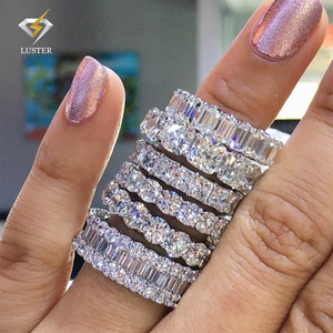 사용자 정의 1 2 3 Ct GRA VVs 모이사나이트 약혼 반지 솔리드 골드 & 925 스털링 실버 여성과 남성 럭셔리 쥬얼리 - Product Image 1