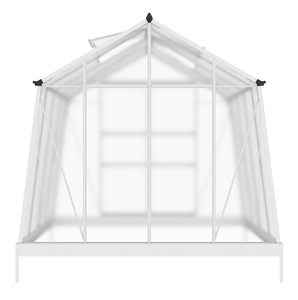 Graines pour mur en pente de 8,1x8,1 pieds pour la plantation de serres de plain-pied extérieures avec base en acier galvanisé cadre en aluminium bâtiment de jardin - Product Image 5