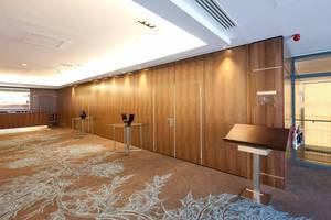 Porte coulissante pliante <span class=keywords><strong>acoustique</strong></span> mobile en acier à roulettes ultra-hautes, insonorisée, moderne, pour hôtel, salle de sport, restaurant - Product Image 3