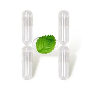 Capsule vide transparente de médecine de médecine de médecine de halo de médecine de gélatine dure taille 00 0 2 rouge vert noir blanc couleur en stock capsules