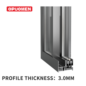 OPUOMEN Fenêtres coulissantes modernes horizontales de luxe en aluminium à double vitrage, grand panoramique, antivol, pour maison, chambre, villas, salon - Product Image 5