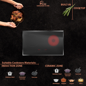 <span class=keywords><strong>Cocina</strong></span> <span class=keywords><strong>Eléctrica</strong></span> Integrada de Cerámica con Inducción Infrarroja de 2 Quemadores con Control Táctil, Electrodoméstico <span class=keywords><strong>Portátil</strong></span> para el Hogar - Product Image 5