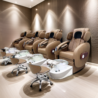 Fauteuil de pédicure électrique inclinable et réglable pour salon de manucure moderne de Foshan, avec spa pour les pieds et fonction massage