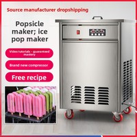 Nieuwe commerciële automatische ijslolly- en ijsmachine met snelle koeling voor gebruik in fruit-yoghurtketens, 1 jaar garantie