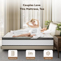 Lit orthopédique Queen King Size Colchones hôtel Gel mousse à mémoire de forme Latex compressé 5 zones matelas à ressorts ensachés