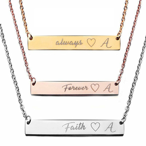 Personalizzato 18 k Oro Placcato In Acciaio Inox Personalizzati Engravable Pendente - Product Image 2