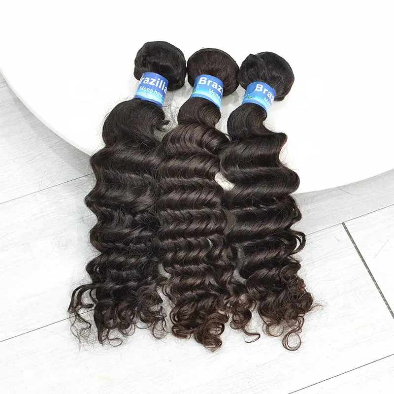 Best selling natural color Brazilian loose deep wave bundles 100 percent virgin human hair