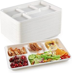 Les assiettes en papier sont fabriquées avec des matériaux robustes et conviennent aux aliments chauds et froids, offrant une bonne résistance aux fuites et à l'huile. - Product Image 2
