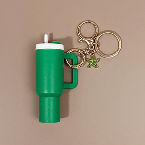 Mini Stanley 3D hình chén Keychain, son môi chủ với mặt dây chuyền hình ngôi sao, có thể tháo rời nắp cốc Keychain, mặt dây chuyền hình ngôi sao - Product Image 6
