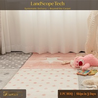 Tapis de chambre pour enfants LandScopeTech Noah KIDS en peluche à haute élasticité, 2850g, tapis en polypropylène haute densité, résistant aux taches