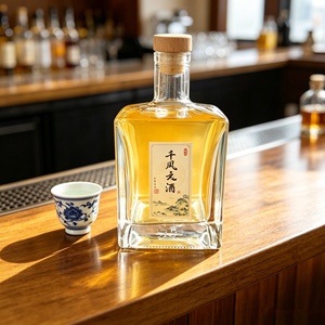 Botella de Vidrio Transparente de 500 ml Personalizable Directo de Fábrica con Etiqueta Personalizada para Whisky, Brandy y Todo Tipo de Bebidas Alcohólicas - Product Image 3