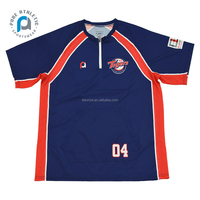 Jaket Baseball BP Cage Custom Print Sublimasi Murni Grosir, Jersey Baseball Softball Cepat Kering untuk Remaja dan Pria