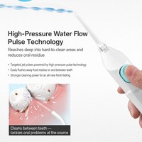 Jet d'eau dentaire portable, irrigateur buccal à pression d'air, brossette à eau sans fil pour le nettoyage des dents
