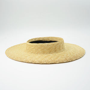 Viseras superiores vacías de verano para mujer Logotipo personalizado Impreso Fedora <span class=keywords><strong>Sombrero</strong></span> de Panamá con cinta Deportes Playa Esquí Pesca Hecho Hierba natural - Product Image 2