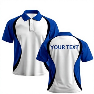 Men's Blue <b>White</b> Solid Front Printed for Shirt Short Sleeve Digital Printing Jersey Knitted Breathable Quick Dry OEM Service - Product Image 1