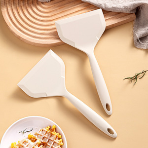 White Silicone Spatula Non-Stick High Temperature Resistant Kitchen Utensil For Pancake Egg Frying Multipurpose Cooking Tool - Product Image 1