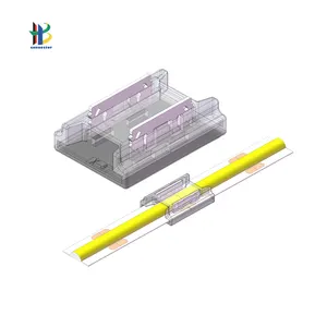 Clipes transparentes sem solda 5mm 8mm 10mm 12mm 2 pinos COB LED conectores de luz de tira para fita LED branca/quente 12V 24V