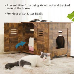 Petit <span class=keywords><strong>chat</strong></span> <span class=keywords><strong>litière</strong></span> boîtier <span class=keywords><strong>cacher</strong></span> <span class=keywords><strong>litière</strong></span> personnalisé personnalisé planche de bois intérieur <span class=keywords><strong>chat</strong></span> maison <span class=keywords><strong>chat</strong></span> meubles en bois Table d'appoint - Product Image 4